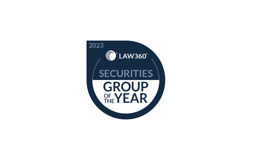 Law360 2023 Securities Group of the Year badge