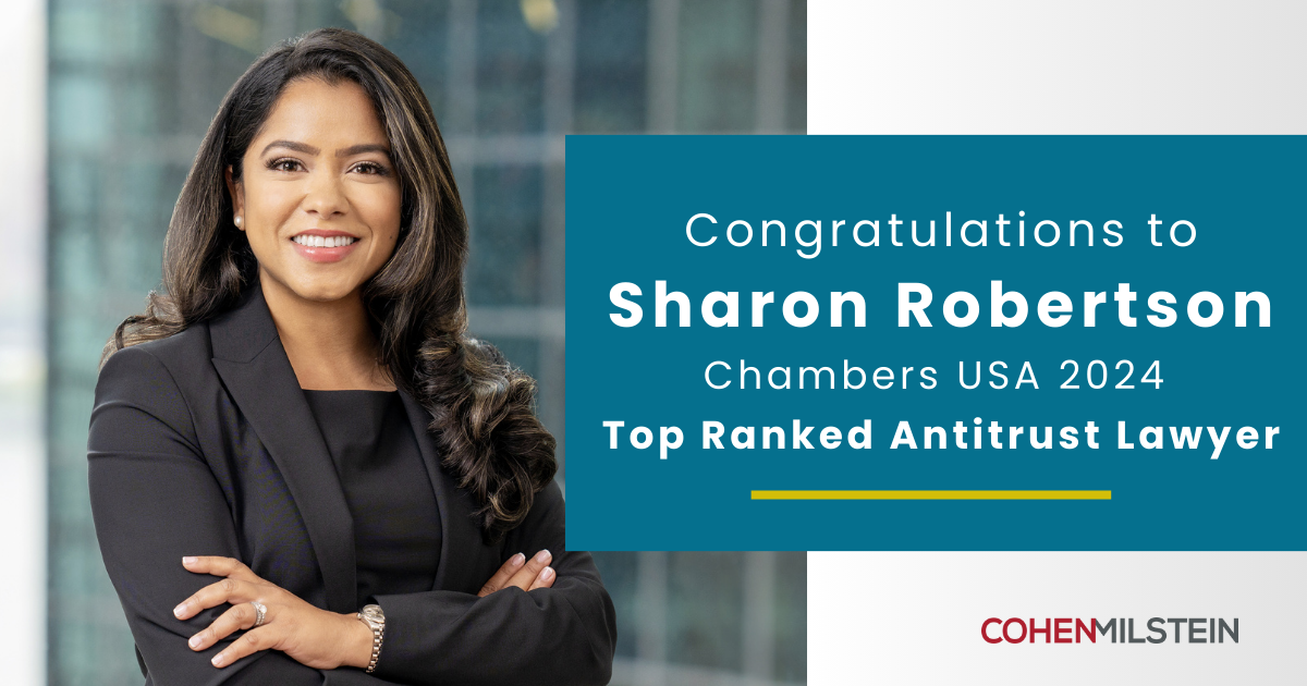Sharon Robertson Top Ranked Antitrust Lawyer by Chambers USA 2024