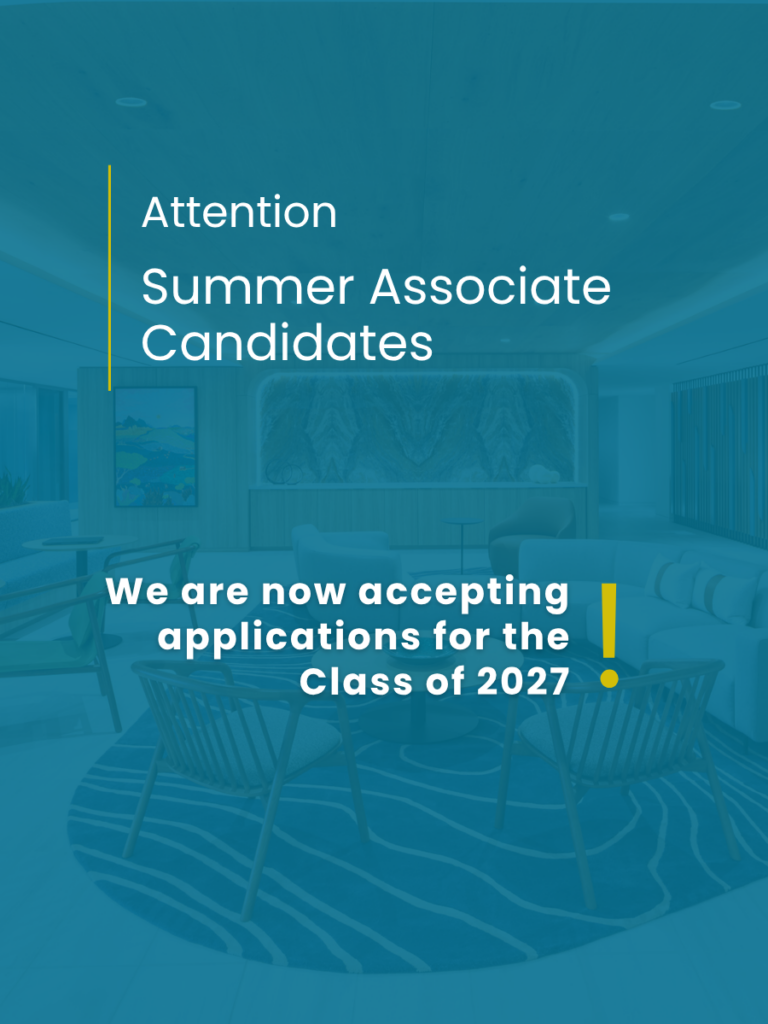 Announcement of 2027 summer associate recruiting program.